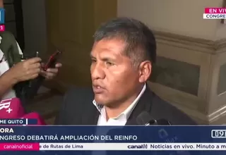 Jaime Quito advierte riesgo de conflicto social por falta de ley MAPE y debate del REINFO