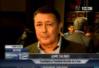 Jaime Salinas: "Villarán ha traicionado a su compromiso"