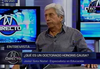 Javier Sota Nadal: "El grado de doctor Honoris Causa está devaluado"