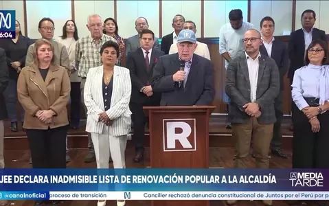 JEE declara inadmisible lista de Renovación Popular a Lima