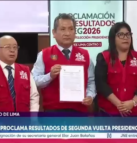 JEE Lima Centro 1 proclama resultados de segunda vuelta presidencial