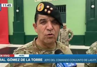 Jefe del Comando Conjunto de las FF. AA.: "Recuperaremos el orden interno de la mano con la población"