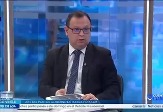 Jefe de plan de Fuerza Popular defiende metas económicas
