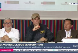 Jerí destaca resultados de operativos contra la extorsión