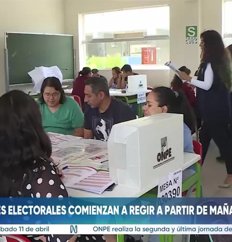 JNE anuncia inicio de restricciones para elecciones generales