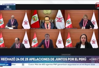 JNE declaró infundadas 24 de 25 apelaciones de Juntos por el Perú
