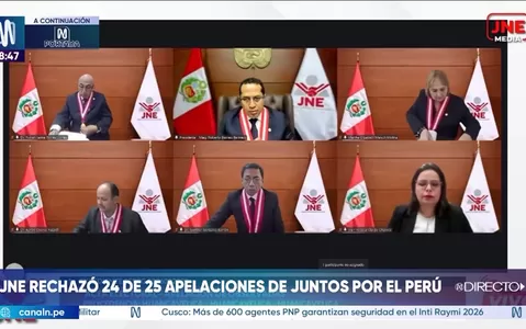 JNE declaró infundadas 24 de 25 apelaciones de Juntos por el Perú