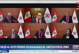 JNE dejó al voto pedido de nulidades de Juntos por el Perú