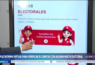 JNE lanza plataforma virtual para verificar multa electoral