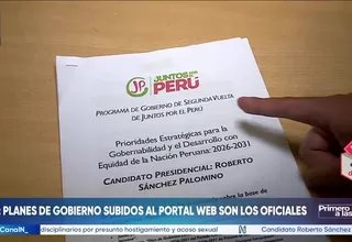 JNE: los planes de gobierno en portal web son los oficiales
