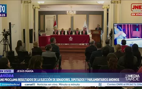 JNE proclama resultados de elección de senadores, diputados y parlamentarios andinos
