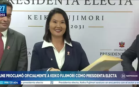 JNE proclamó oficialmente a Keiko Fujimori como presidenta electa