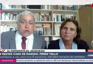 JNE revisó caso de Marisol Pérez Tello