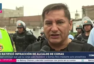 JNE sanciona al alcalde de Comas por infringir la neutralidad