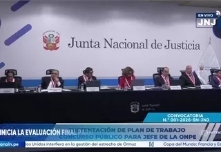 JNJ inicia evaluación final para elegir a nuevo jefe de ONPE