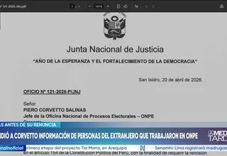 JNJ pidió a la ONPE información sobre su personal extranjero