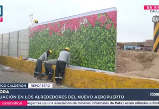 Jorge Chávez: Colocan banners para ocultar estado del río Rímac