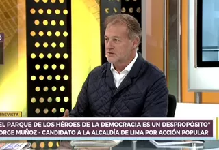 Jorge Muñoz sobre parque Héroes de la Democracia: Me parece un despropósito 