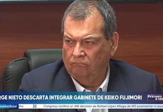 Jorge Nieto descartó integrar eventual gabinete de Keiko Fujimori