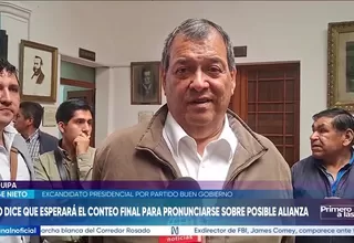 Jorge Nieto decidirá alianzas políticas tras resultados oficiales de elecciones