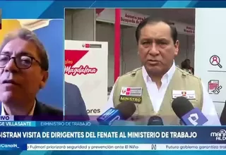 Jorge Villasante: "Llama la atención que existan reuniones casi clandestinas entre el MTPE y el FENATE"