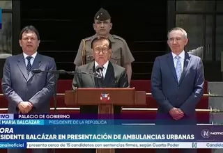 José Balcázar: A los hombres de este gabinete se les reconocerá por los resultados