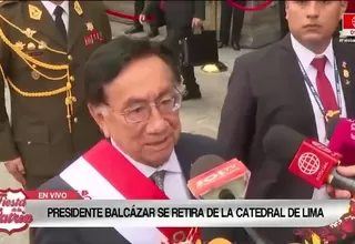 José Balcázar: Iré personalmente al Congreso de la República para entregar la banda presidencial
