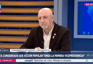 José Cueto considera a Acción Popular para vicepresidencia