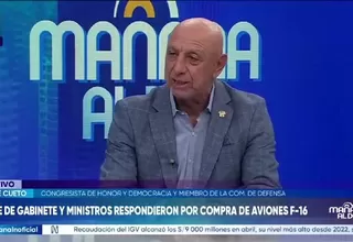 José Cueto cuestiona al presidente Balcázar y rechaza versión de contrato irregular en compra de F-16