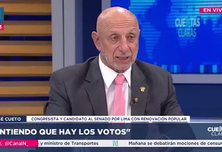 José Cueto estima que sí hay votos para censurar a José Jerí