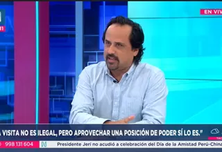 José Gargurevich sobre visitas a José Jerí: Este es un patrón que sucede en todo el Estado