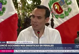 José Jerí plantea medidas en penales por inseguridad ciudadana
