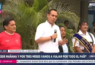 José Jerí anuncia gira nacional y visitará todas las regiones