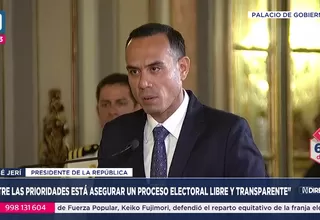 José Jerí asegura proceso electoral libre y transparente