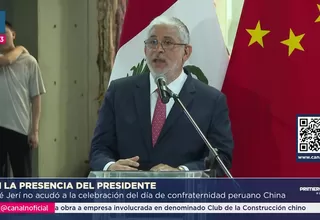 José Jerí no asistió a evento de confraternidad Perú China