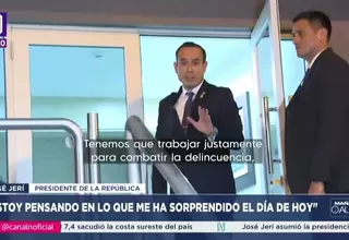 José Jerí pide calma y prioriza lucha contra la delincuencia