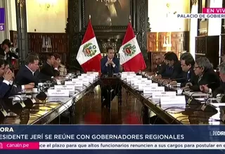 José Jerí realiza reunión en Palacio con gobernadores regionales