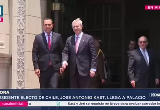 José Jerí recibe a presidente electo de Chile, José Antonio Kast