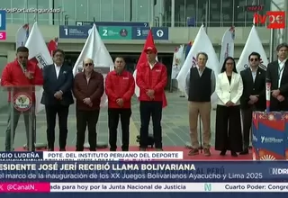 José Jerí recibió llama bolivariana rumbo a Juegos 2025 en Perú