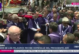 José Jerí rinde homenaje al Señor de los Milagros en Palacio