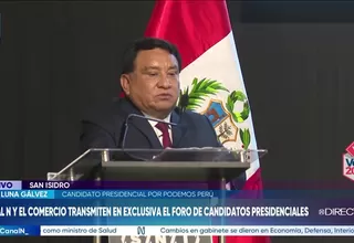 José Luna plantea inversión en seguridad y apoyo a mypes