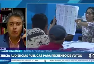 José Manuel Villalobos explica cómo funciona el recuento electoral: "Busca preservar la voluntad ciudadana"