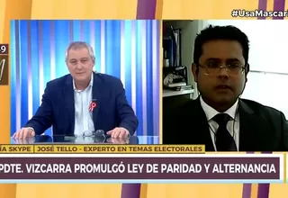 José Tello: "Hay un problema serio con que haya paridad y alternancia y no se haya eliminado el voto preferencial"