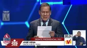 Jose Vega abandonó el debate del JNE: "No nos garantiza la democracia" - Noticias de upp