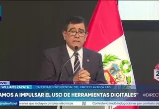 José Williams propone crecimiento económico, empleo formal y reformas en minería y trabajo