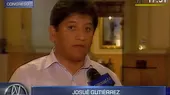 Josué Gutiérrez: Es un despropósito formar una comisión para investigar a Nadine  - Noticias de teo-gutierrez