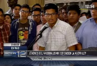 Jóvenes respaldaron al nuevo régimen laboral en el Congreso