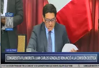 Juan Carlos Gonzales renunció a la presidencia de la Comisión de Ética