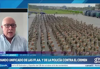 Juan Carlos Liendo sobre comando unificado: "Una nueva visión política” frente al crimen organizado
