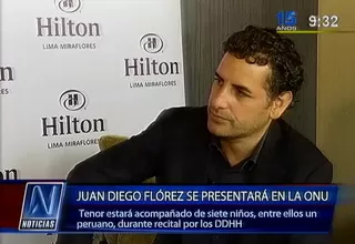 Juan Diego Flores cantará junto a niños peruanos ante la ONU en Suiza
